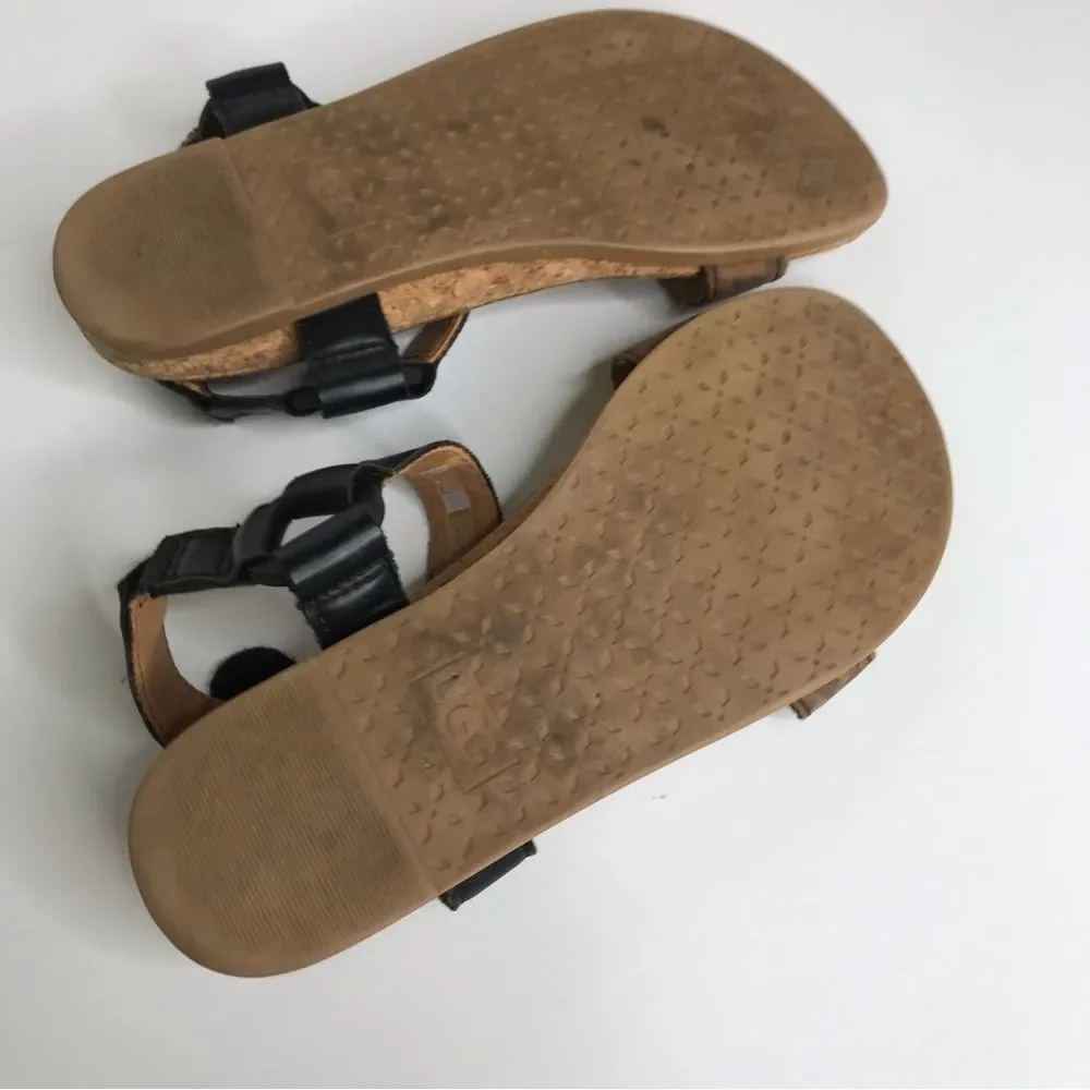 UGG Rynell girls sandals cheetah print sz 2